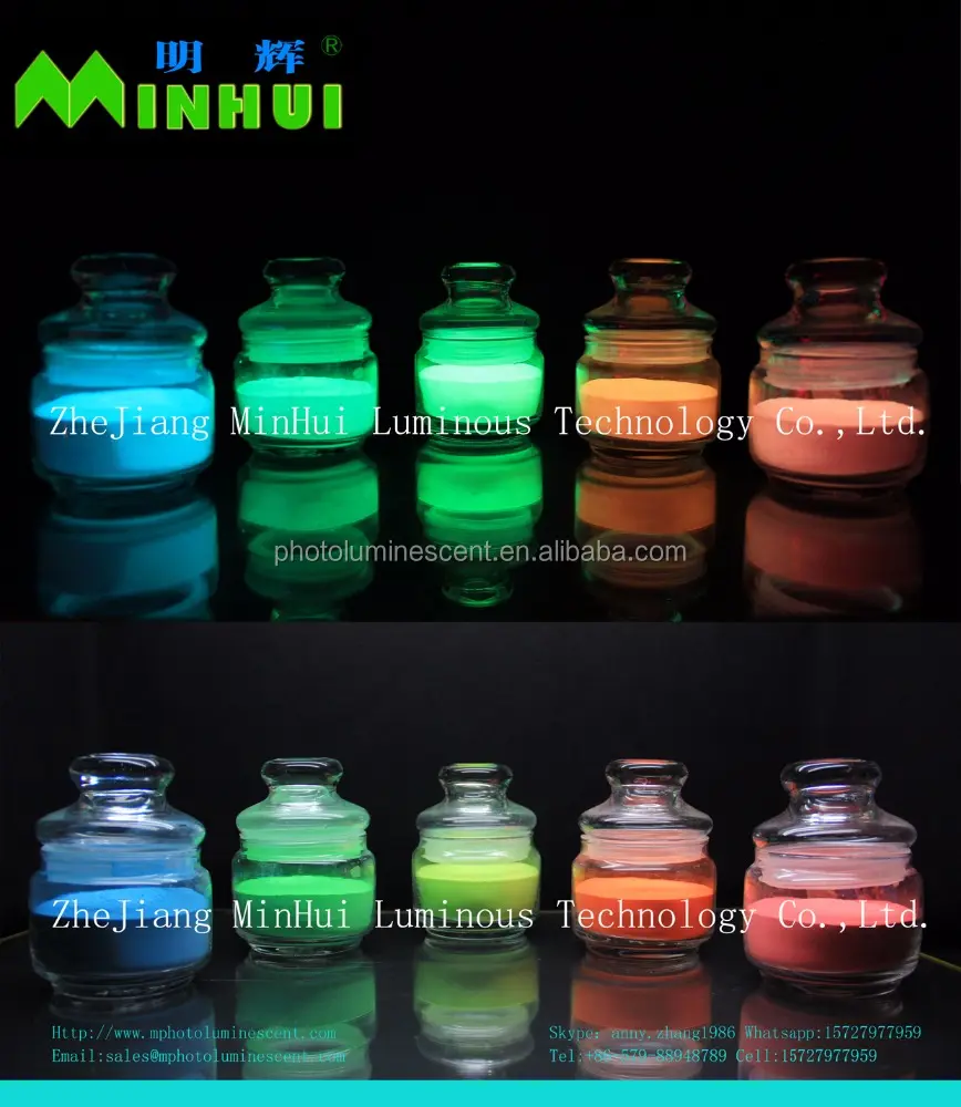 Colored Glow In The Dark Powder Pigment For Glow Ink
