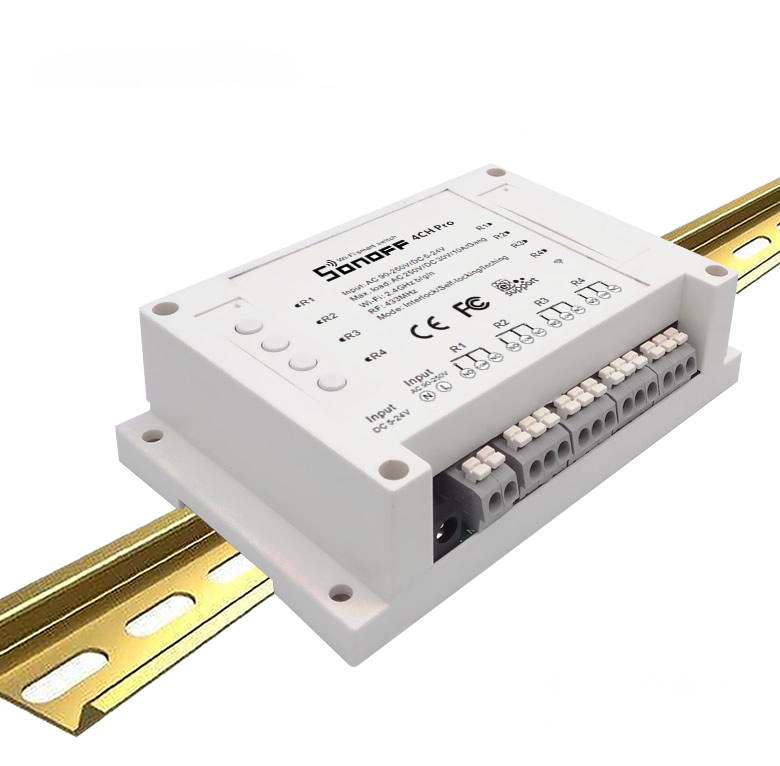 4CH Sonoff Pro 4 Gang Inching самоблокирующийся блокирующийся WiFi RF смарт-переключатель
