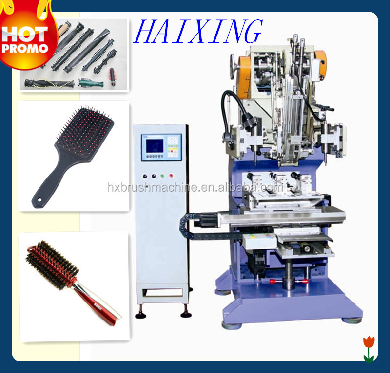 High Speed Flat Wire 3 Axis Plastic Hair Comb Making Machine  drilling and tufting 