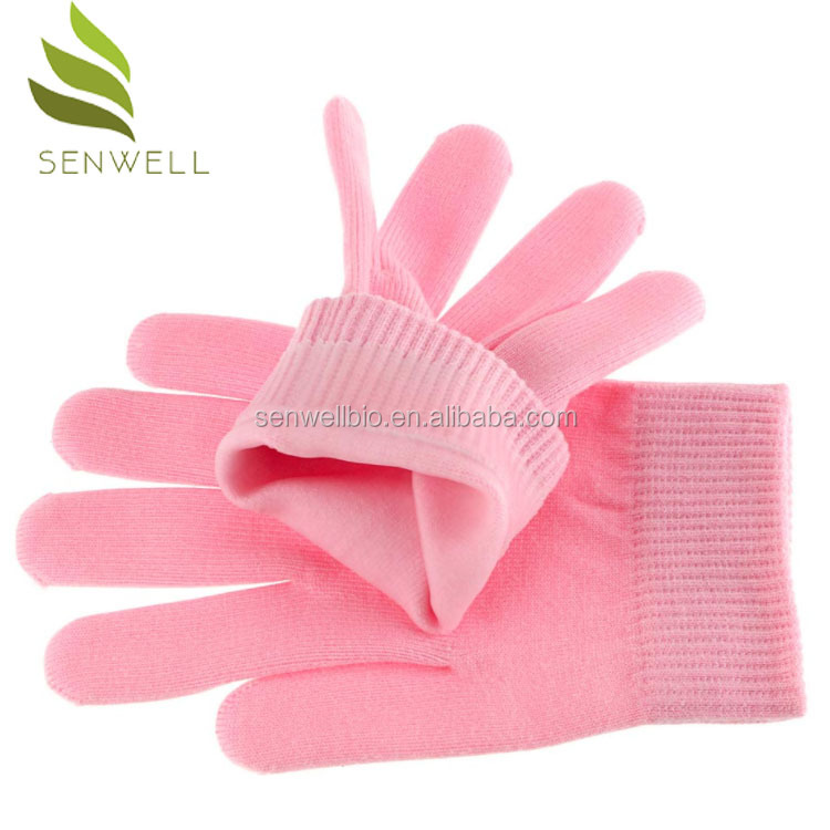 New Design Popular Moisture Repair Skin Spa Cotton Gel Gloves