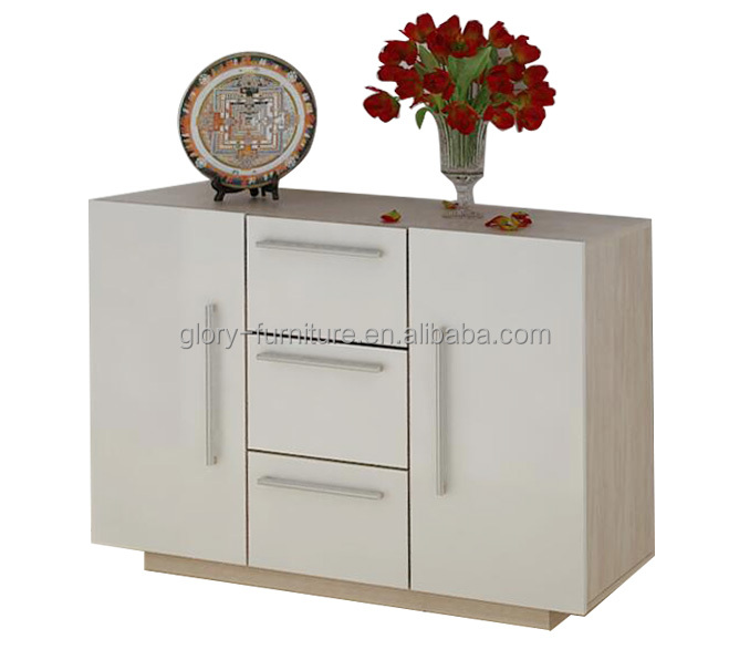 buffet Sideboard Matt Body and High Gloss Doors two cabinet and three drawers
