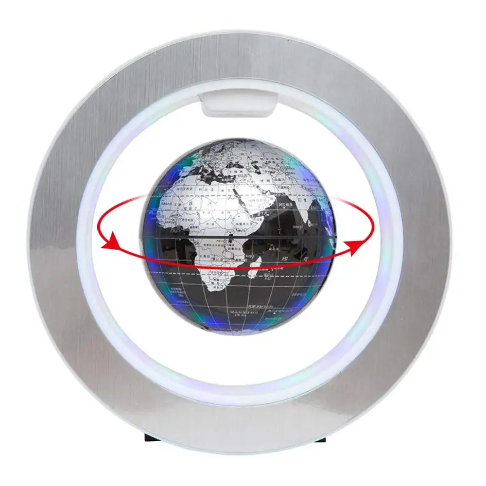 Decoration Magnetic Levitation Floating Globe World Map Magnetic Floating  World Globe