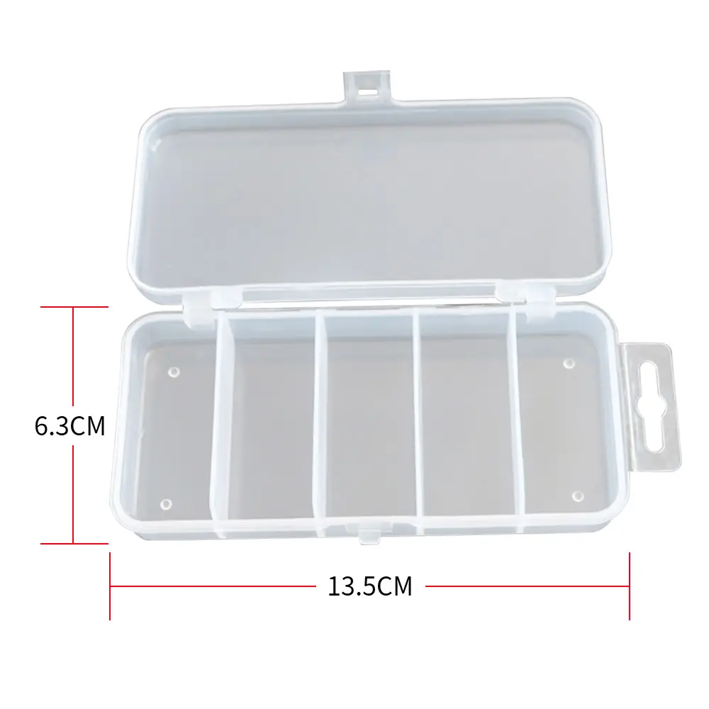 Single Layer Fish Accessories Transparent Clear Plastic Fishing Lure Tackle Box