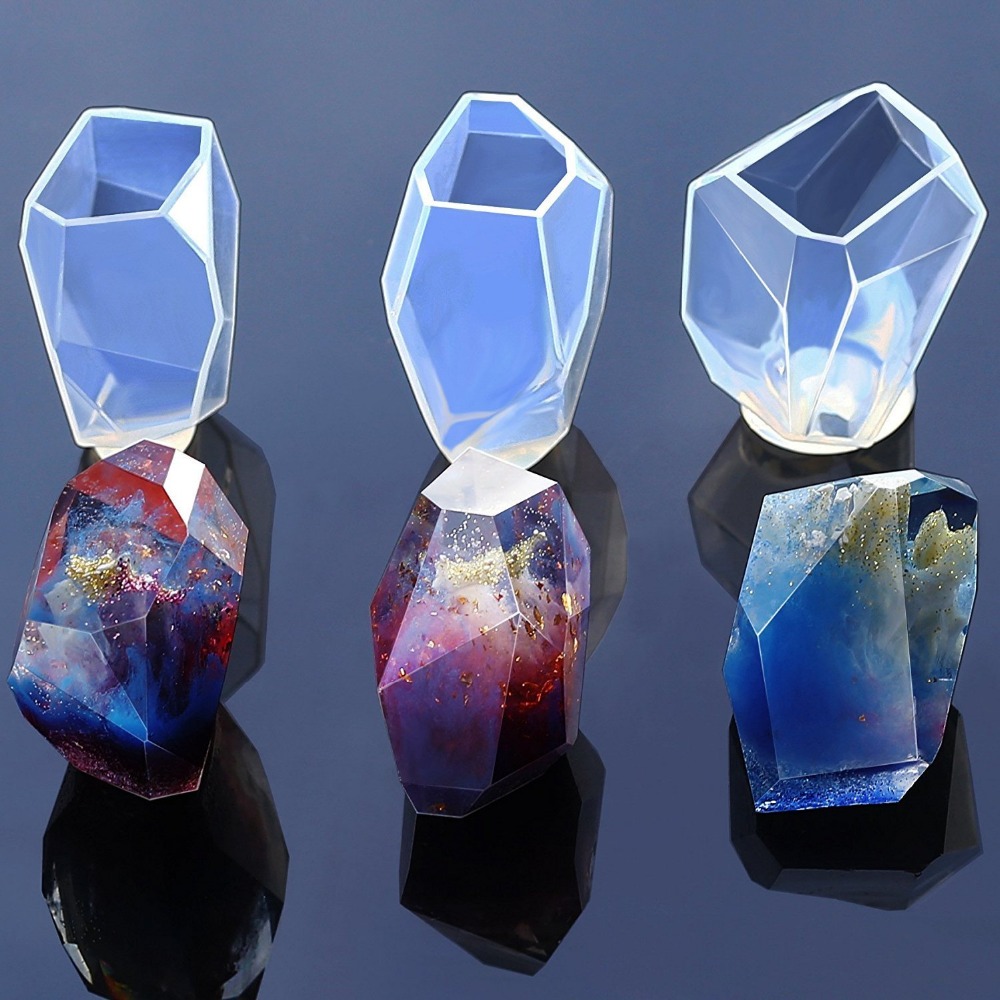 Multi-faceted Polymer Clay Resin Epoxy Silicone Crafting Mold Tool