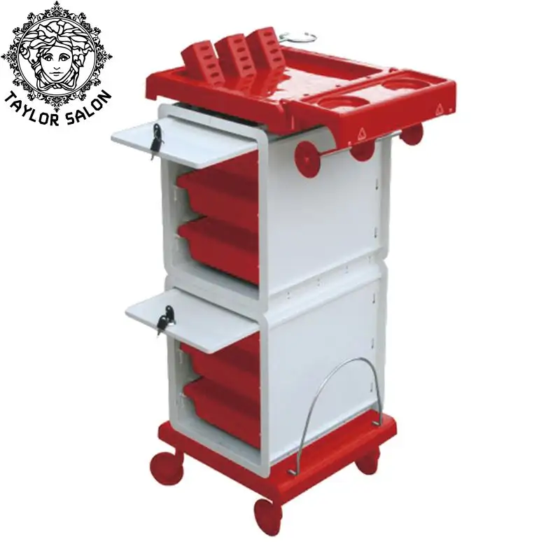 barber hairdressing cart hair salon trolley with lock