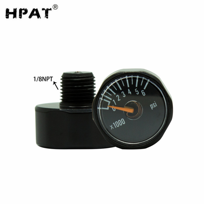 25 мм 6000psi PCP Пейнтбол микро-манометр 1/8NPT нить