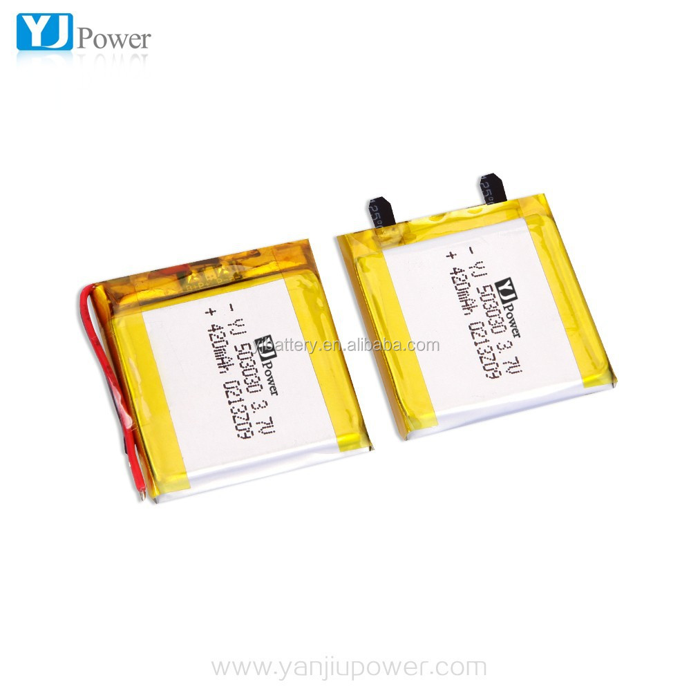 Многократного цикла глубокого заряда-разряда Lp 503030 3,7 v 420 мА/ч, 450 мАч литий-полимерный аккумулятор 420 мАч