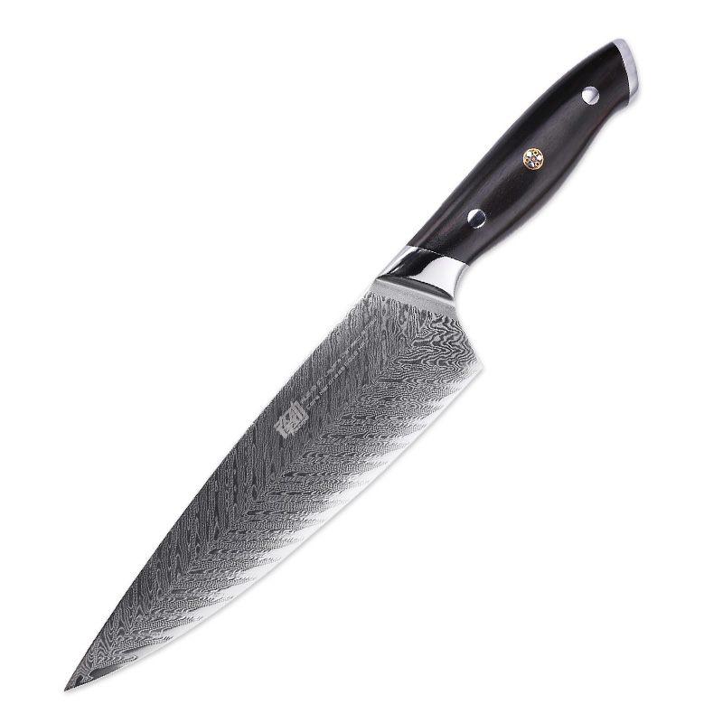 FINDKING AUS-10 Дамасская сталь Ebony Ручка Стрелка шаблон профессиональный 8 дюймов нож gyuto кухонный нож шеф повара