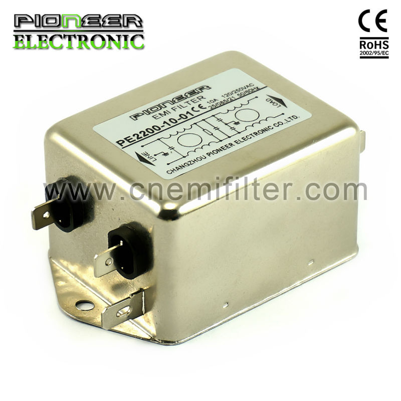 PE2200 10А 120/250VAC Power Line шума EMI фильтр