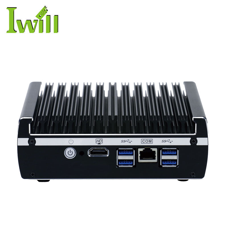 Безвентиляторный Nano 6 LAN мини-сервер N13 L6 I3-7100U, портативный маршрутизатор VPN компьютер