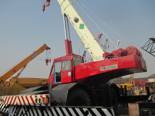Используемый неровный кран TADANO 50t TR500, высокое качество, низкая цена