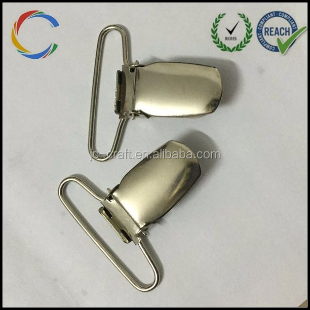 Metal Suspender Pacifier Webbing Strap Clips Webbing Pacifier Clip