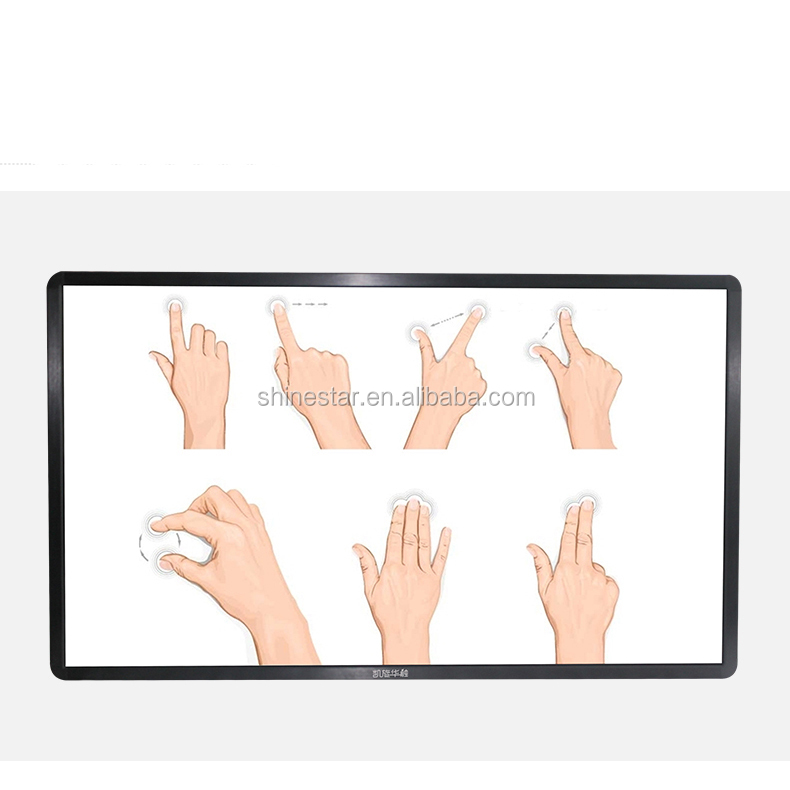 Android windows OS 4K UHD 75" inch Wall touchscreen monitor electronic interactive whiteboard All-In-One