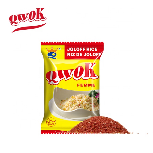Qwok смешанные приправы 10 г Halal Joloff Рис Бульон Порошок OEM обслуживание