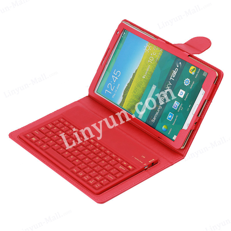 Силиконовый кожаный чехол с клавиатурой для samsung galaxy tab s8.4, t700, разные цвета