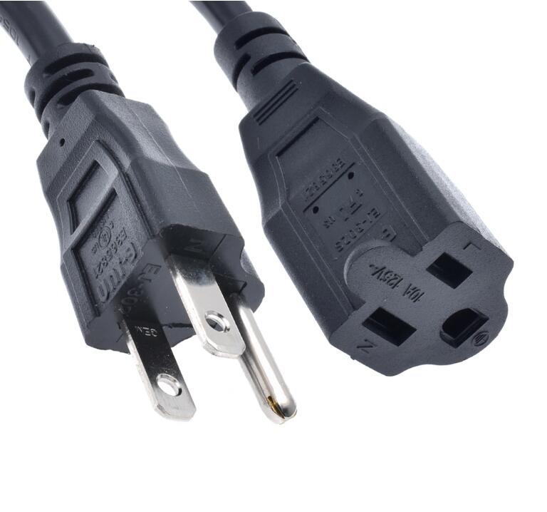 Американский 3pin UL Удлинительный шнур питания Nema 5-15P к Nema 5-15R кабель питания, США кабель питания