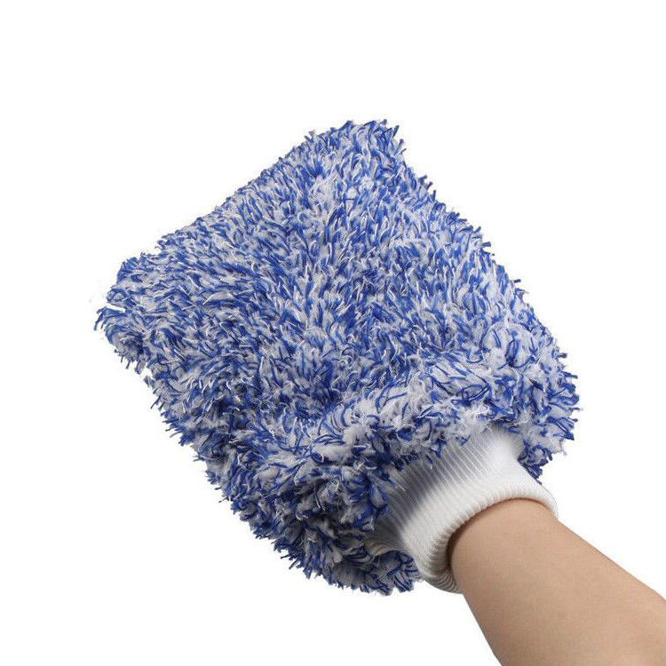 Sublimation kitchen dishwashing gloves high density washing cleaning glove microfiber chenille cloth gloves for car