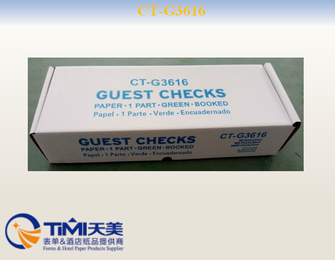 FSC сертификат зеленого цвета TM-G3616 ресторан 1 часть guestcheck книга