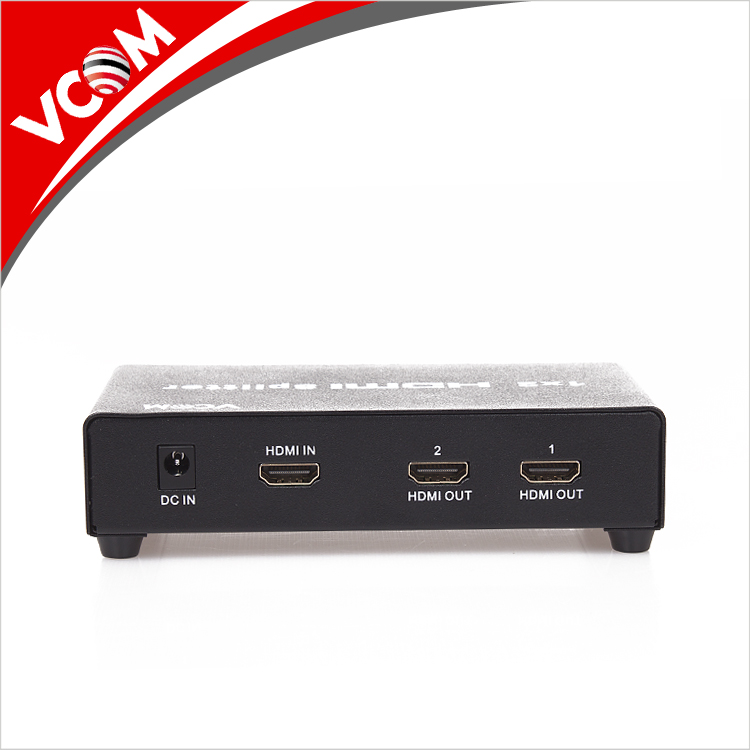 Металлический разветвитель VCOM 1x2 4k 2k HDMI 2,0 1 в 2 выхода HDMI разветвитель с блоком питания для видео игр ТВ