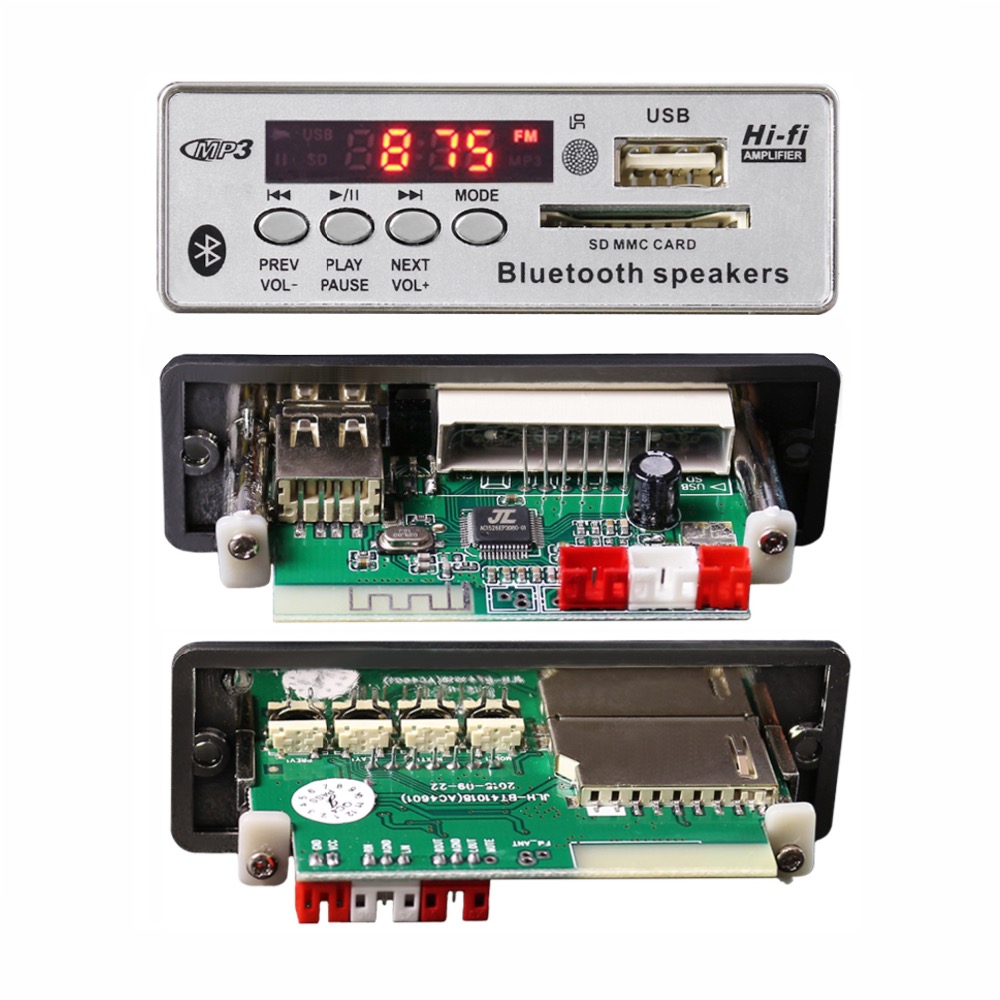 Bluetooth Audio Decoder Board,Fm Radio Module DC 12V