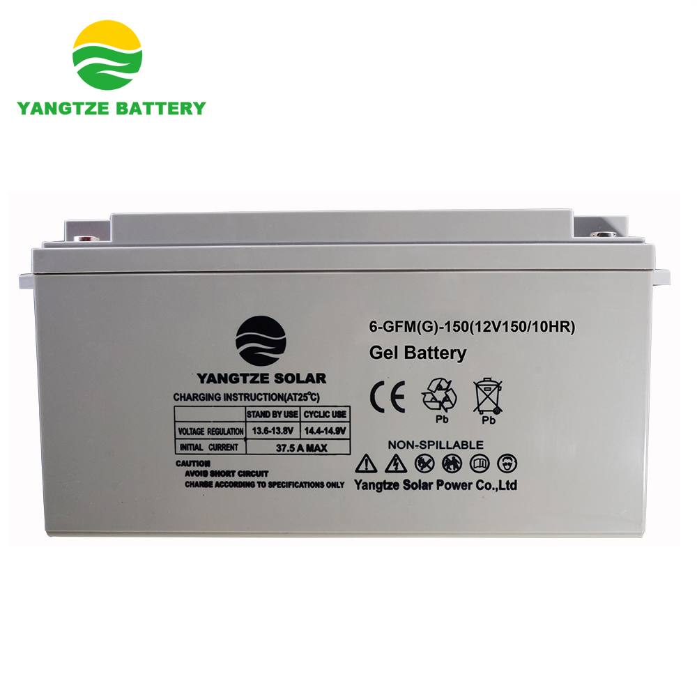 Yangtze 12v 150ah трубчатая Передняя клемма солнечной гелевой батареи, горячая распродажа