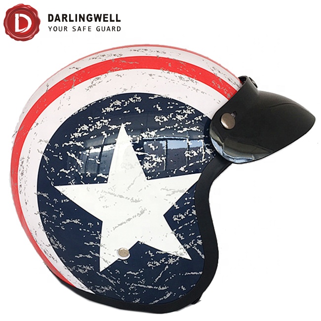 Darlingwell Фирменная Новинка открытым лицом двойной козырек шлем уход за кожей лица Скейт Шлемы мотоцикл (ece и dot утвержден) Детская безопасность