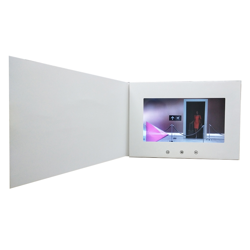 Et-digital video greeting card 7inch box circuit lcd touch screen a6 video mailer, lcd video brochure card