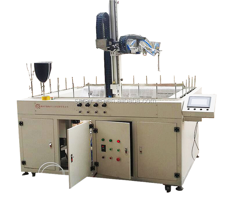 Three - axis automatic painting machine can be used for motorcycle helmet and other round products