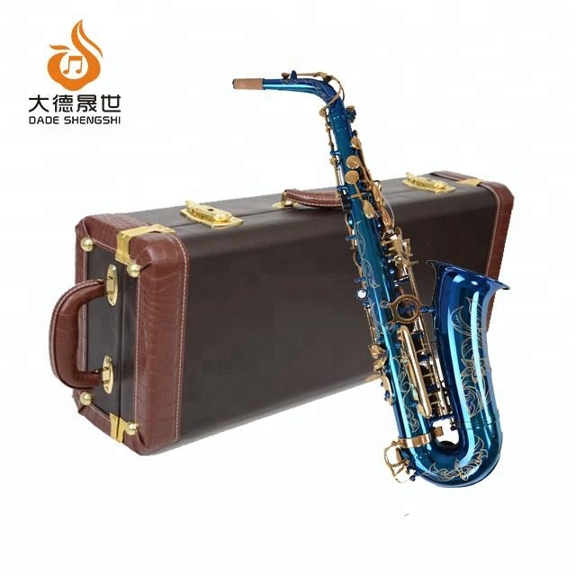 Accept OEM Dasheng Music DSAS-711BG Blue Sax Body Gold Keys Saxophone Alto