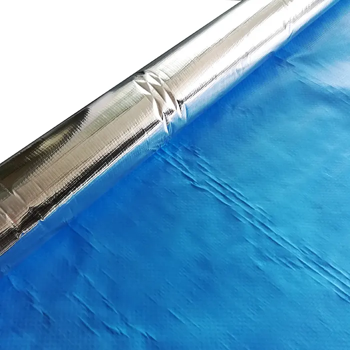 Australian Standard Reflective Aluminium Foil Blue PE Woven For Roof Sarking