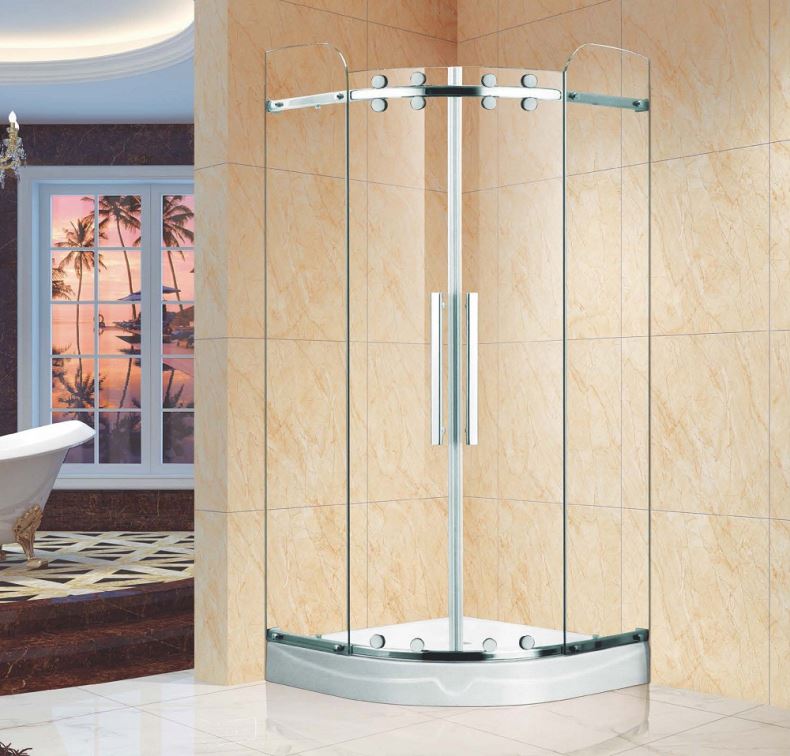 SS304 Fan-shape Sliding Johor Bahru Shower Cubicle (KT5144)