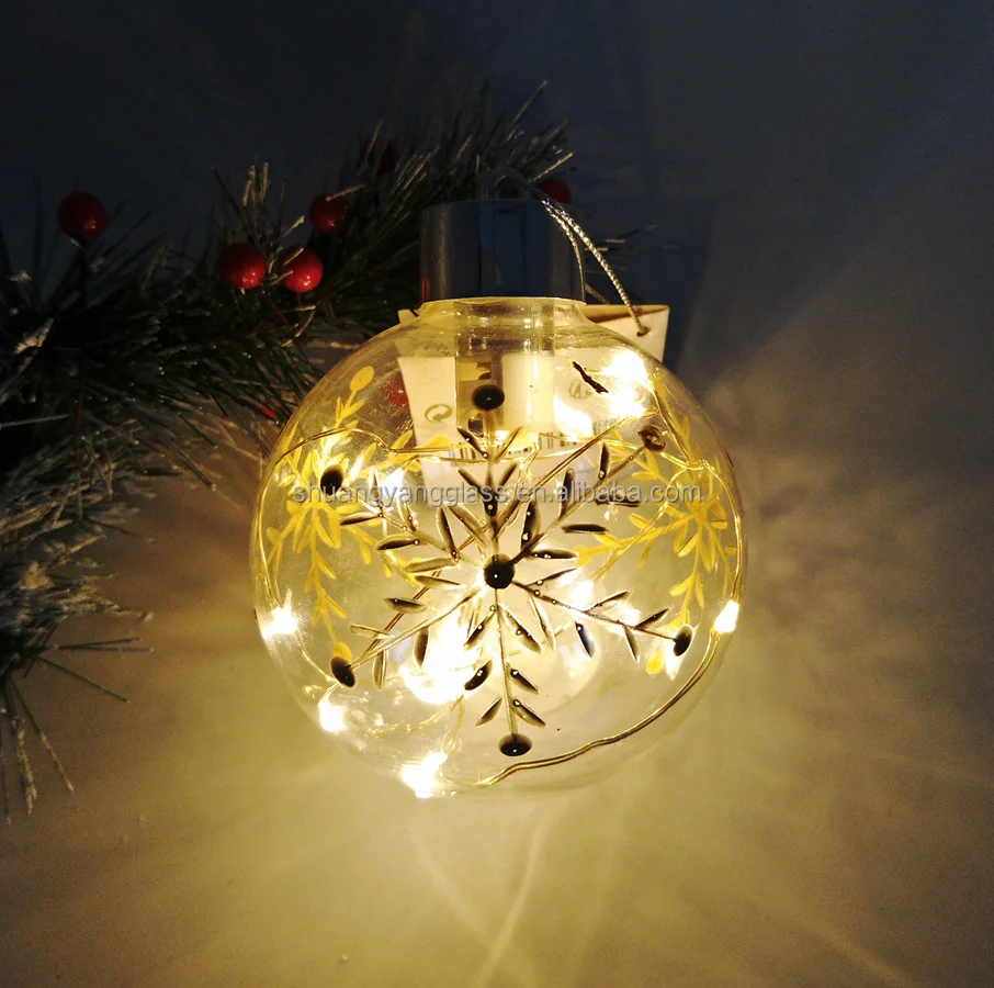 Hotsell 80mm clear glass led light ball home decoration