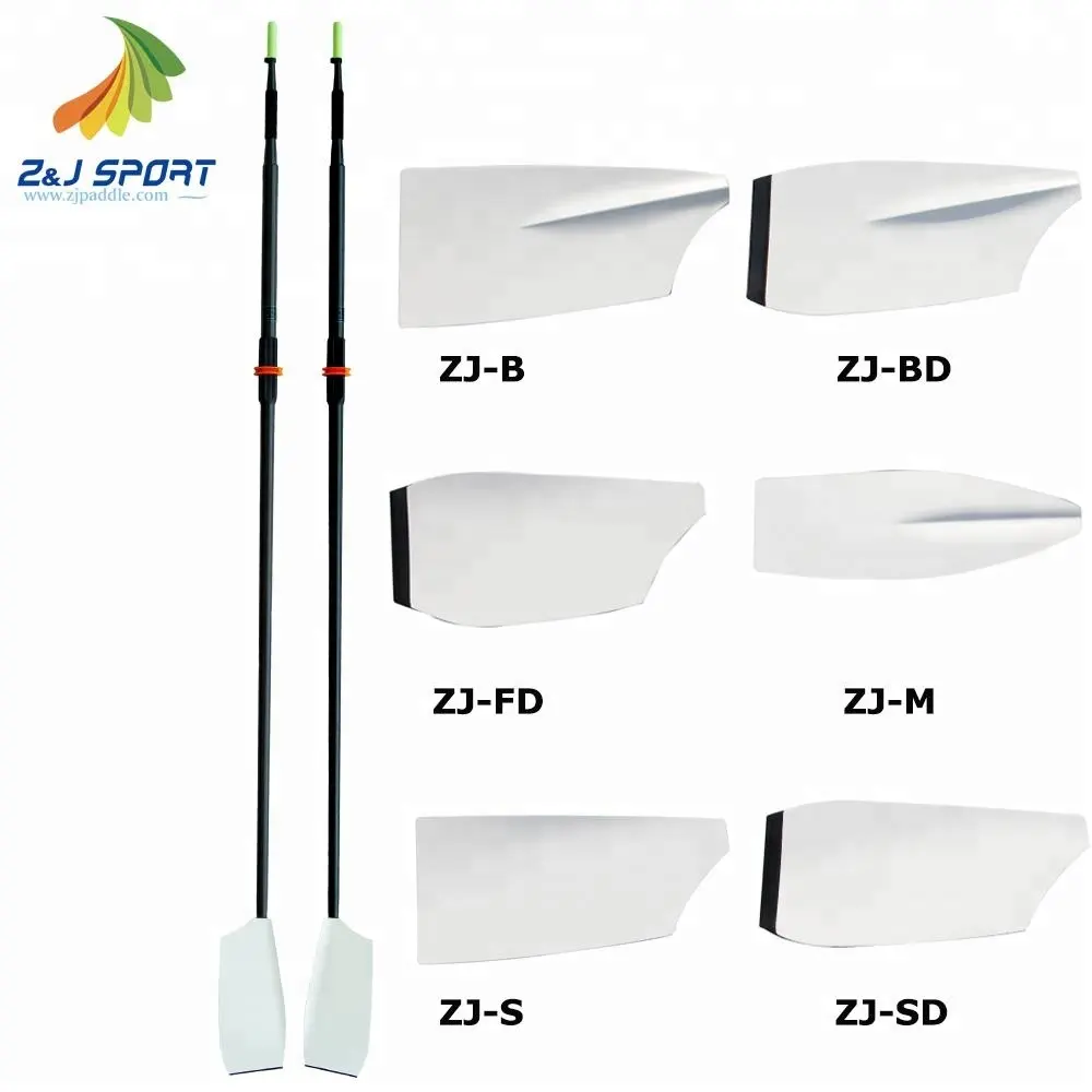 ZJ SPORT Competition Best quality Racing Rowing Scull Oars Sculling Oars Made in China
