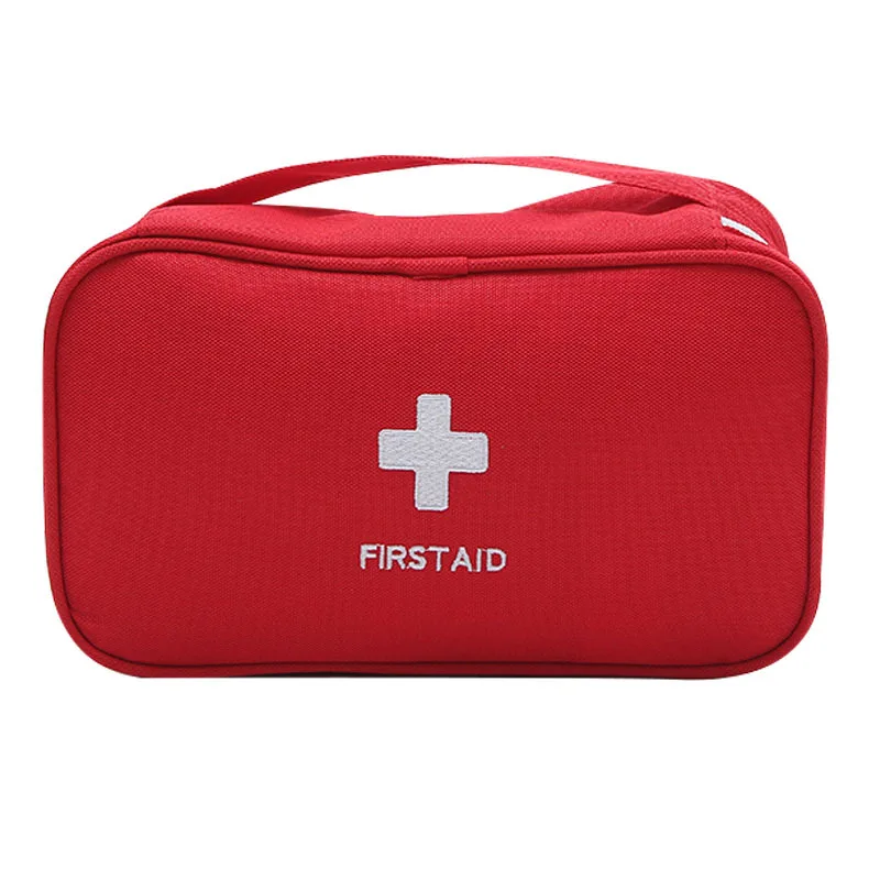 Custom portable red medical bag travel oxford emergency first aid kit bag for promotion