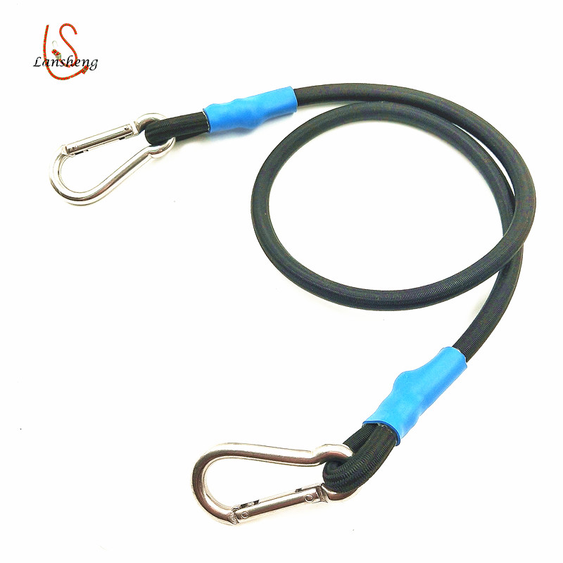10mm High Strength Polyester Uv Resistant Strong Latex Rope With Carabiner Hook
