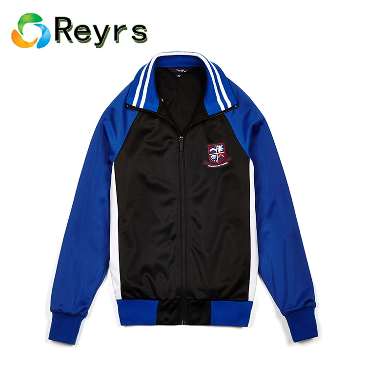 custom high school uniform design zip up hoodies embroidered hoodie jacket