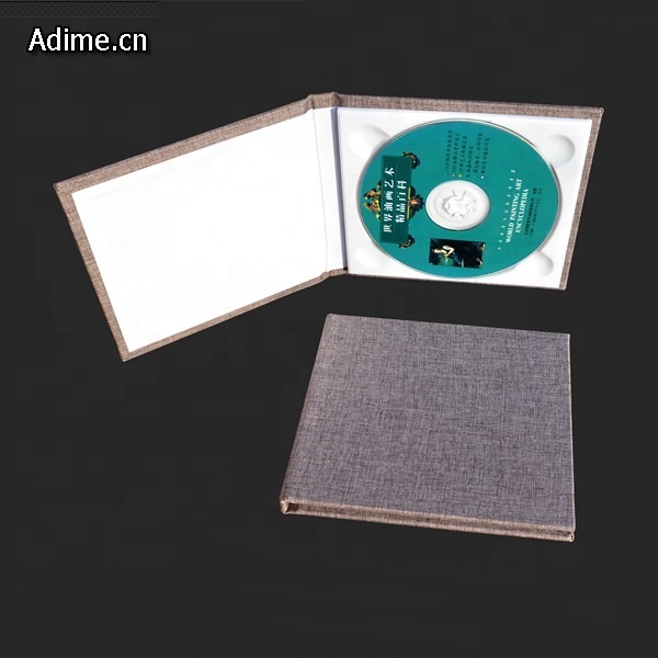 Льняная ткань CD DVD держатель обложка Коробка альбом чехол