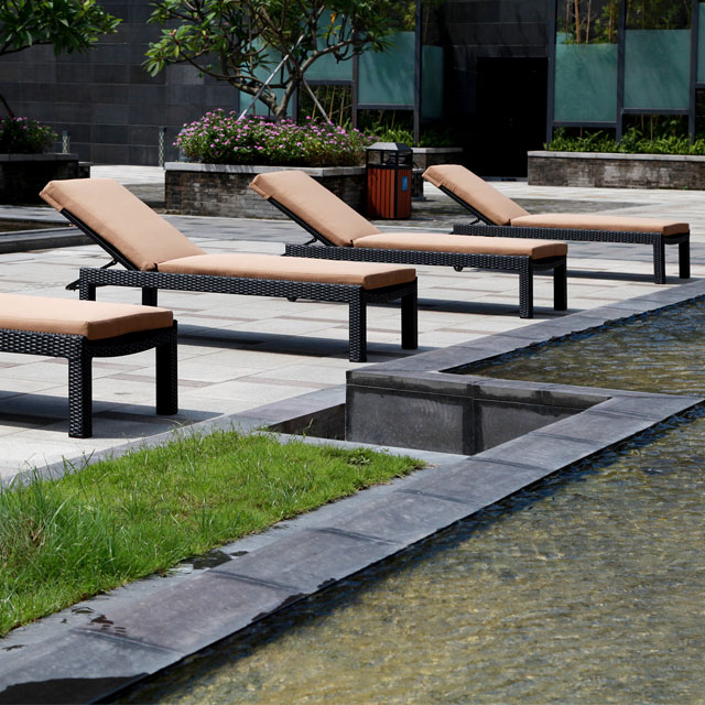 Modern design hotel pool rattan outdoor lounge