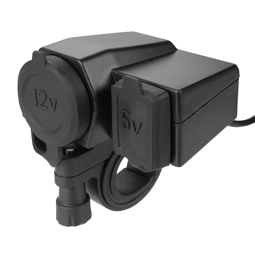 12 в прикуриватель мотоцикла гнездо питания 2.1A USB зарядное устройство для телефона водонепроницаемый