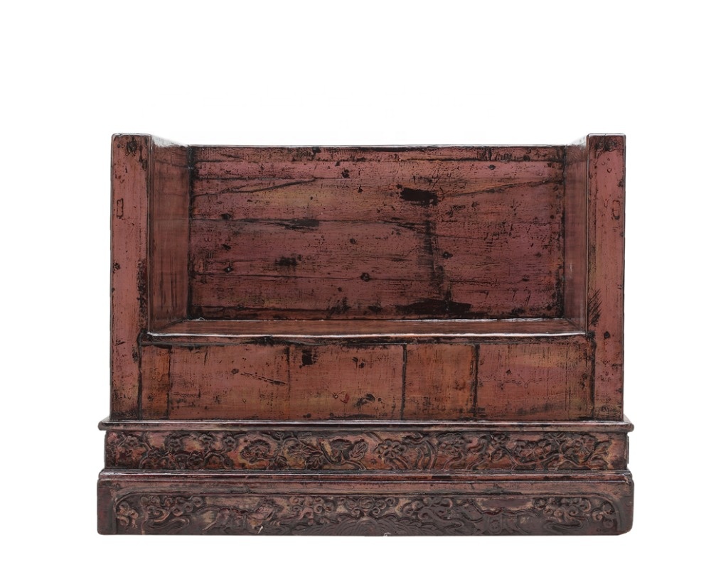 Antique handcarved living room furniture solid wood sofa