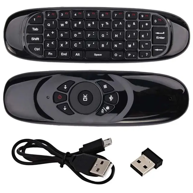 C120 T10 Rechargeable Wireless Fly Mouse and keyboard combo remote control C120 for android tv box
