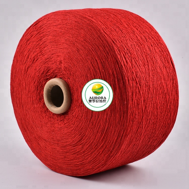 BLANKET YARN 11S 800TPMHigh quality dyed Regenerated yarn recycled naturally colored knitting red blanket cotton yarn