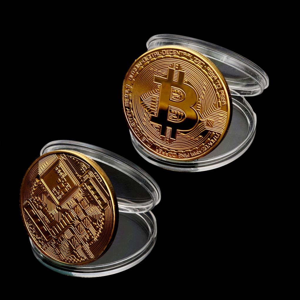 Оптовая продажа, старый склад, позолоченная монета биткоина, коллекционная Коллекционная художественная коллекция, подарок, физический памятный Casascius Bit BTC