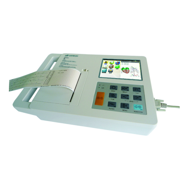 Стандартный 12 проводов портативный ЭКГ машина цена с 3 канала ECG-RB300