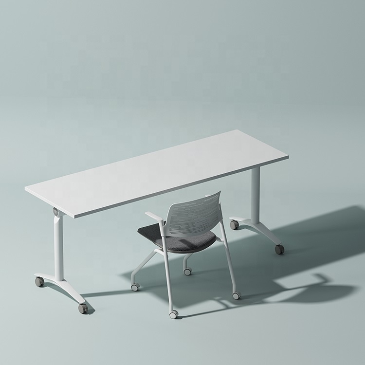 Folding training wheel desk table