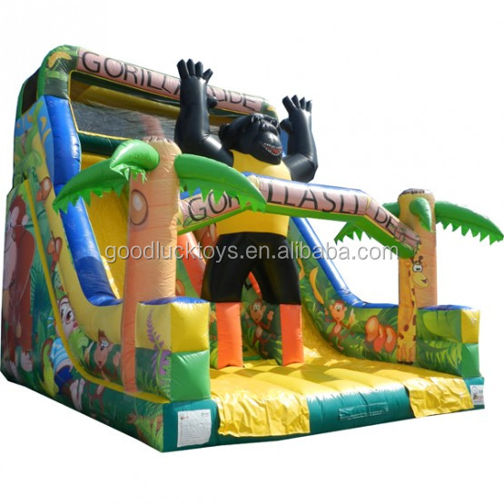 Надувной детский батут tobogan jumping Gorilla Slide jeux gonflable
