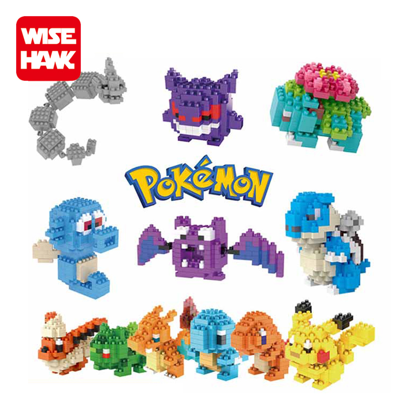 Hot selling nano block toy different pokemon go action figures intelligent diy toy