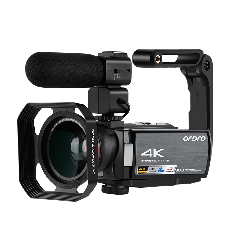 Дистанционное управление 4K UHD Инфракрасное Ночное Видение Поддержка внешних аксессуаров Цифровая видеокамера