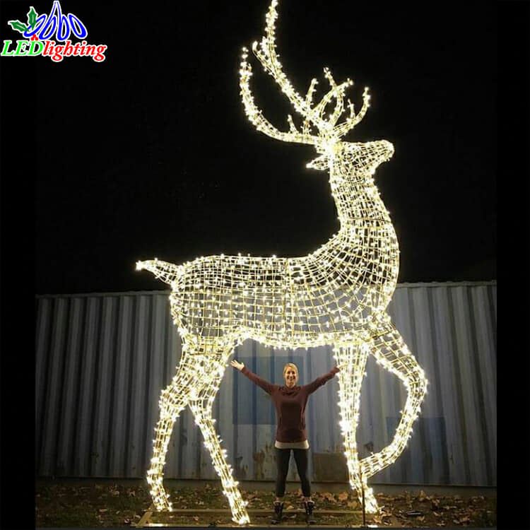 Открытый коммерческих Рождество огни 3D LED оленей свет мотив для украшения праздника