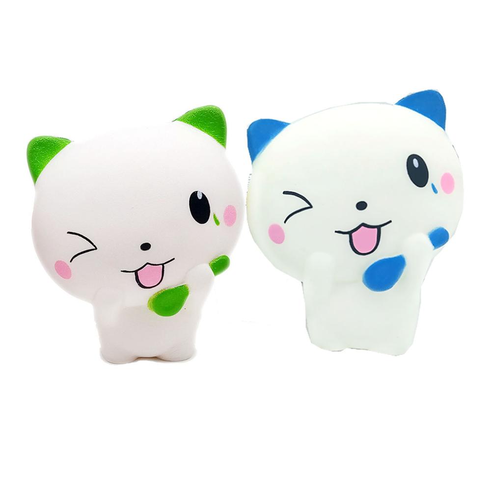 Mskwee оптовая продажа медленно поднимающаяся большая ложка Kawaii ложка кошка сжимаемая для снятия стресса сжимаемая игрушка сертификаты качества